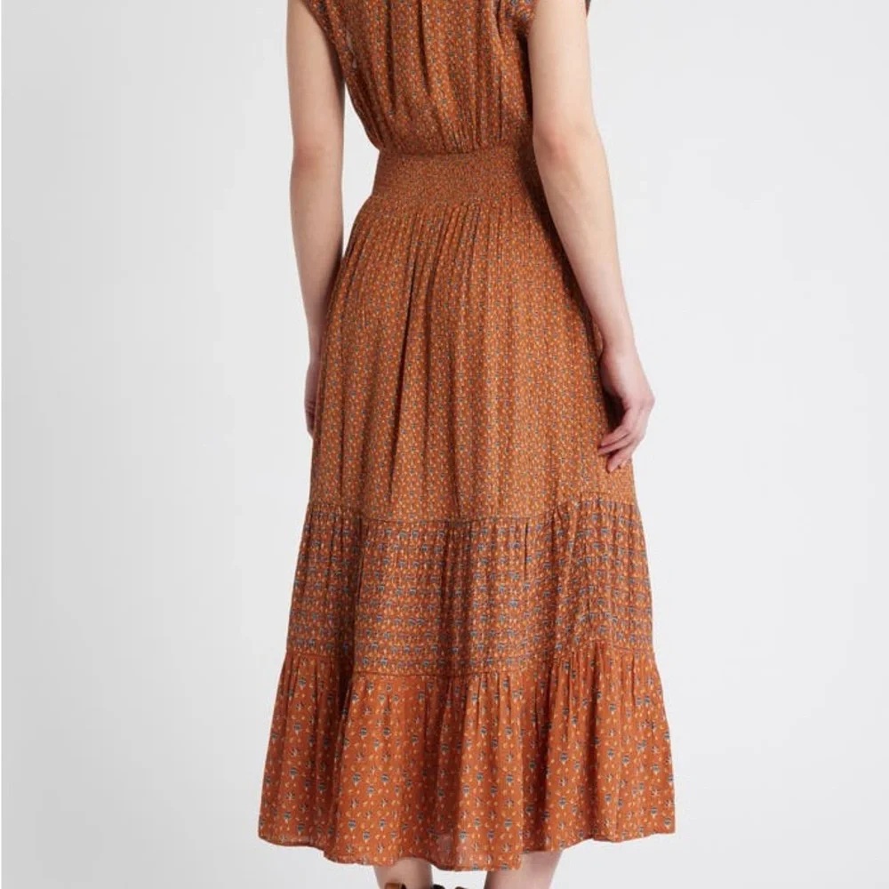 Faherty Woodstock Terracotta Floral Maxi Dress - Picture 4 of 15